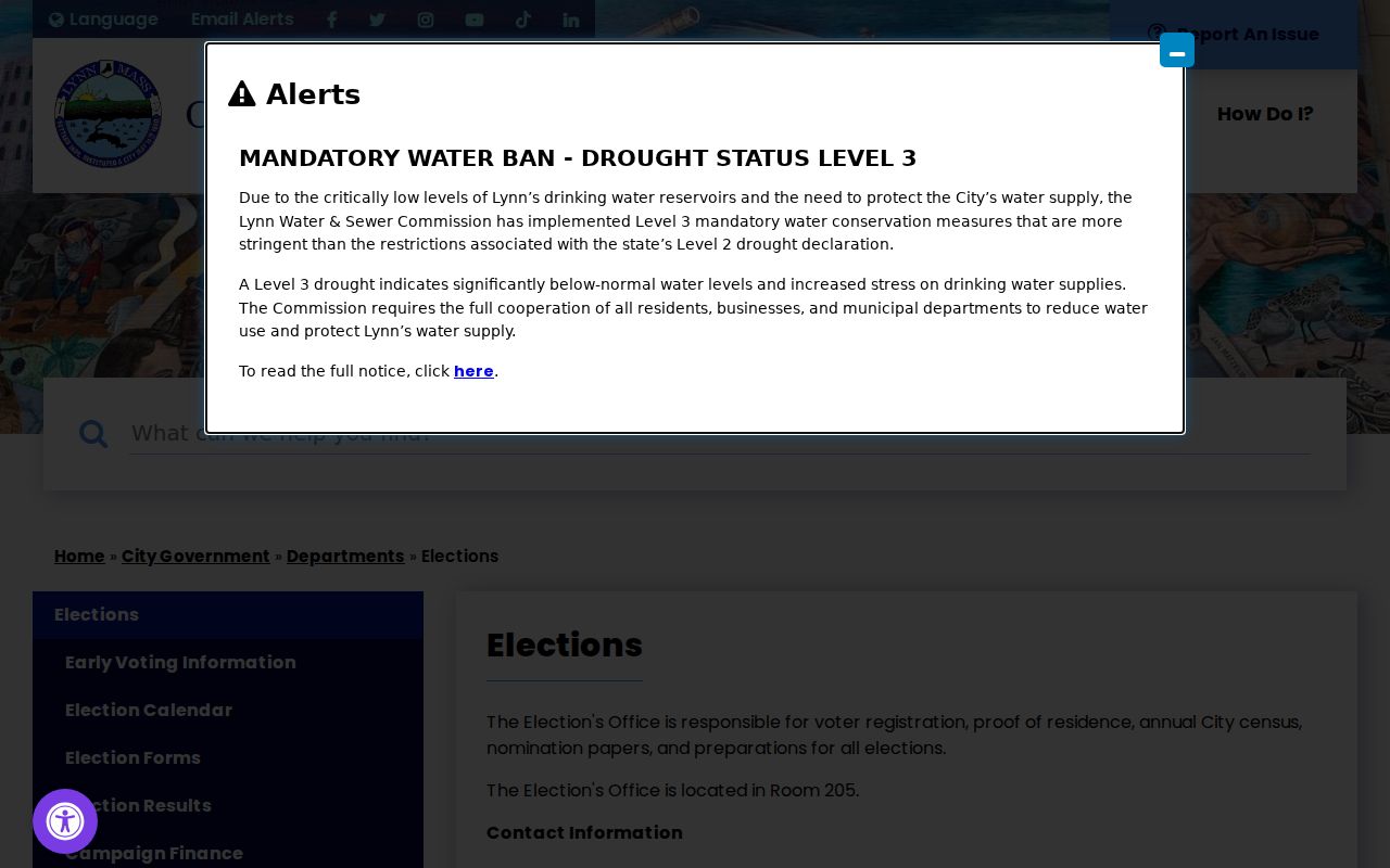 Lynn neighbors Elections department public civic-record access
