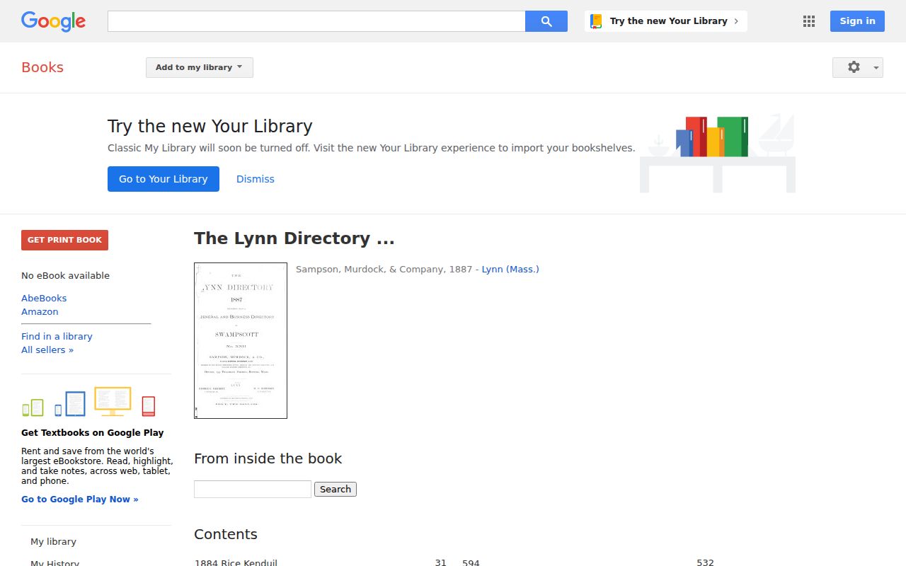 Lynn city directory 1887 historical scan